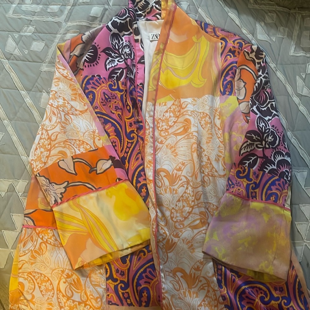 ZARA Multicolored Blazer Sz M